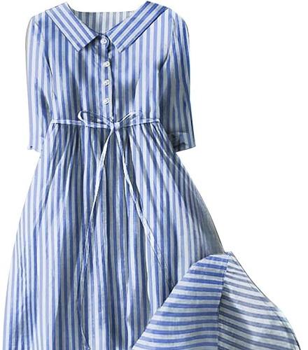 Wide Cotton Tunic Dress